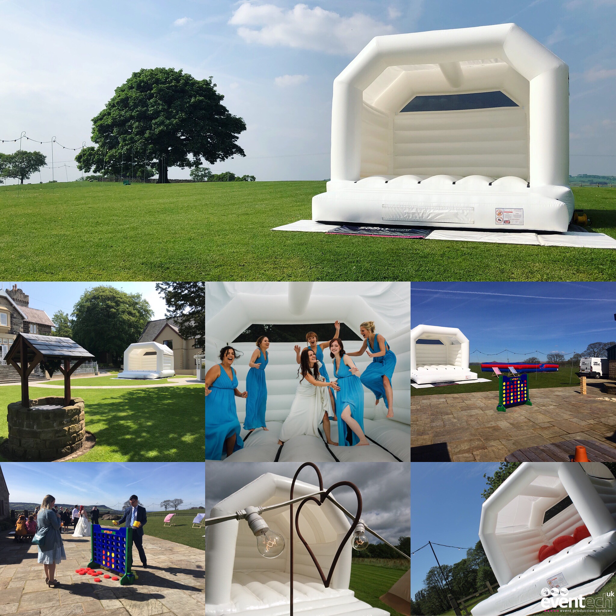 White Bouncy Castle Hire from Eventech UK